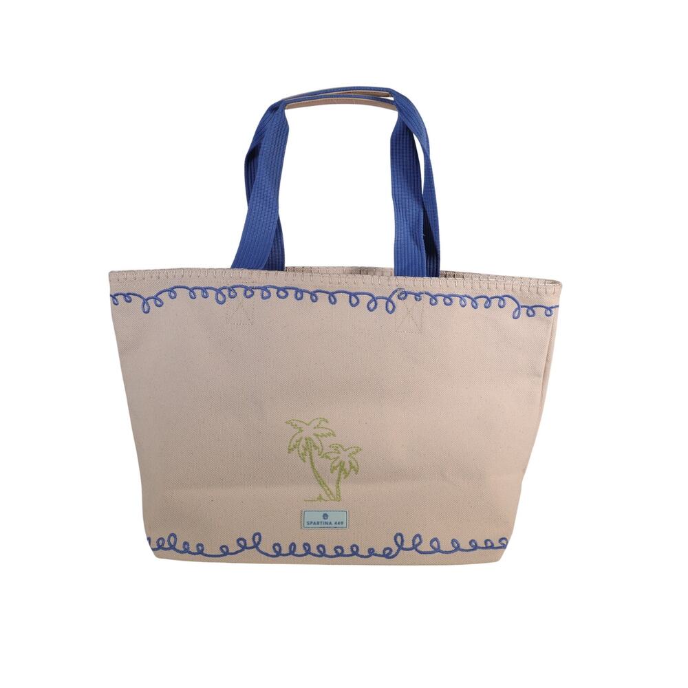 Spartina 449 Cotton Canvas Beach Tote – Overboard | Nautical Mermaid Print - NWT - Picture 2 of 8